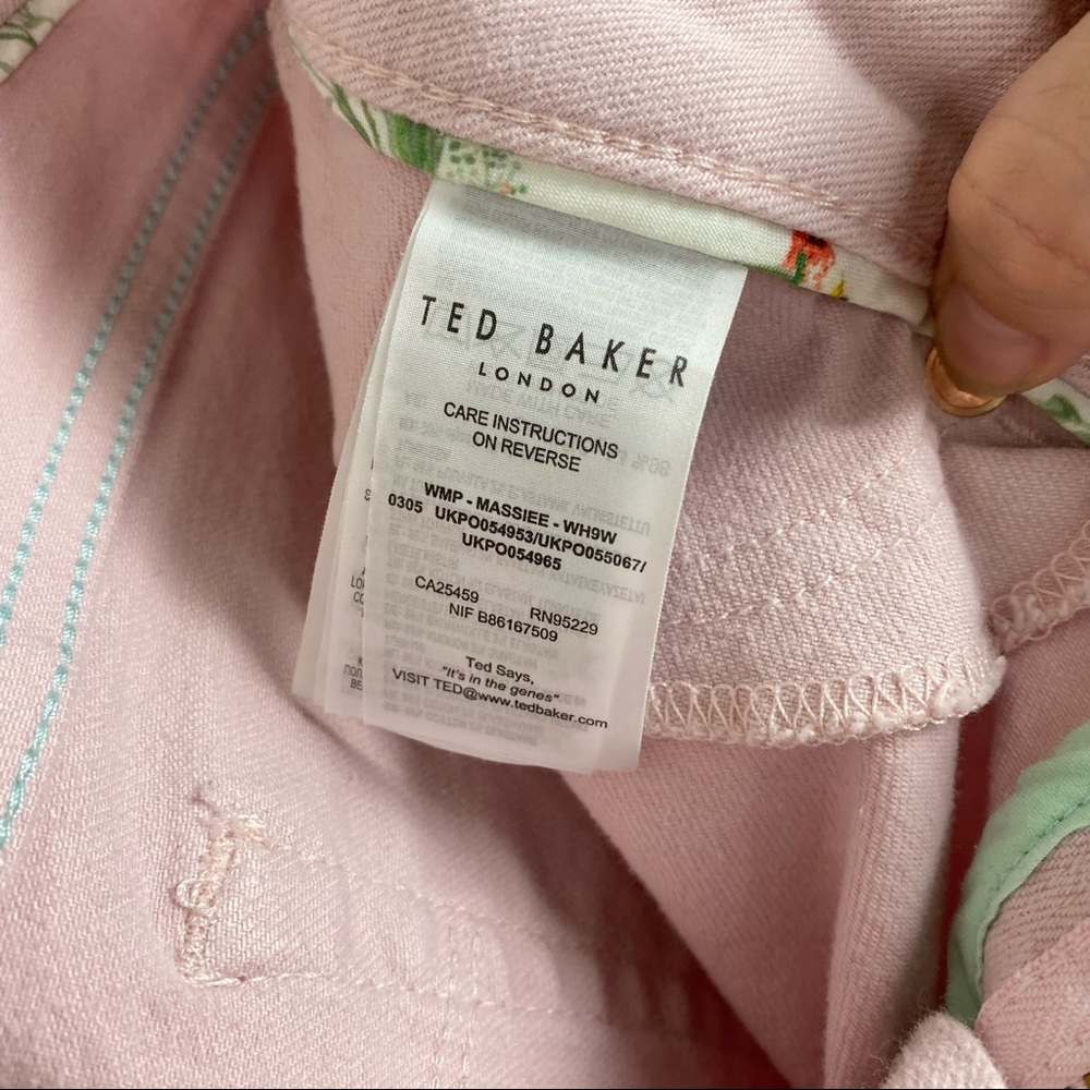 Ted Baker London Massiee Pastel Pink Eyelet Embroidered Skinny Jeans - Picture 14 of 16